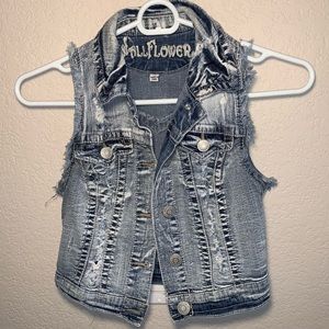 Wallflower Cropped Jean Vest